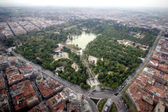 Vista aérea. Parque del Retiro. Madrid.