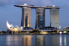 El Gran Hotel Marina Bay Sand de Singapur, Vista aerea.
