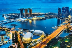El Gran Hotel Marina Bay Sand de Singapur, Vista aerea.