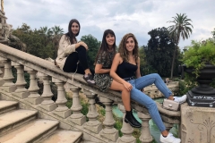 Paula, Marta y Cristina, en su vista al Parque de la Ciutadella de Barcelona