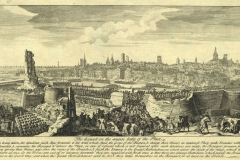 Escena del Asedio de Barcelona, el 11 de septiembre de 1714.