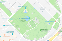 Plano del Parque de la Ciutadella de Barcelona. Google