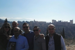 Parte de la expedicion a Granada desde el mirador de San Nicolas