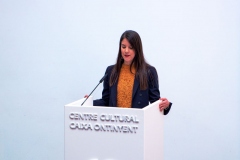 Marta Montes, la conductora del acto, en un momento de su intervención.