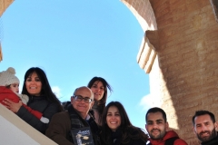 La familia Montés, en su visita al Campanar el 11-2-18. Foto en la terraza de la campana Ruxa i Foc.