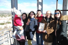 La familia Montés, en su visita al Campanar el 11-2-18. Foto en la Veleta.