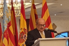 Ricardo Montes, en un momento del Pregón de las Fiestas de Sant Esteve 2019.