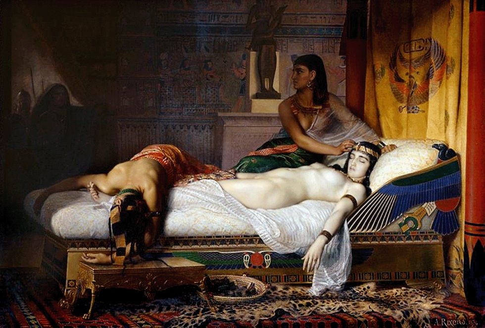 Jean Andre Rixens - "Muerte de Cleopatra", 1874.